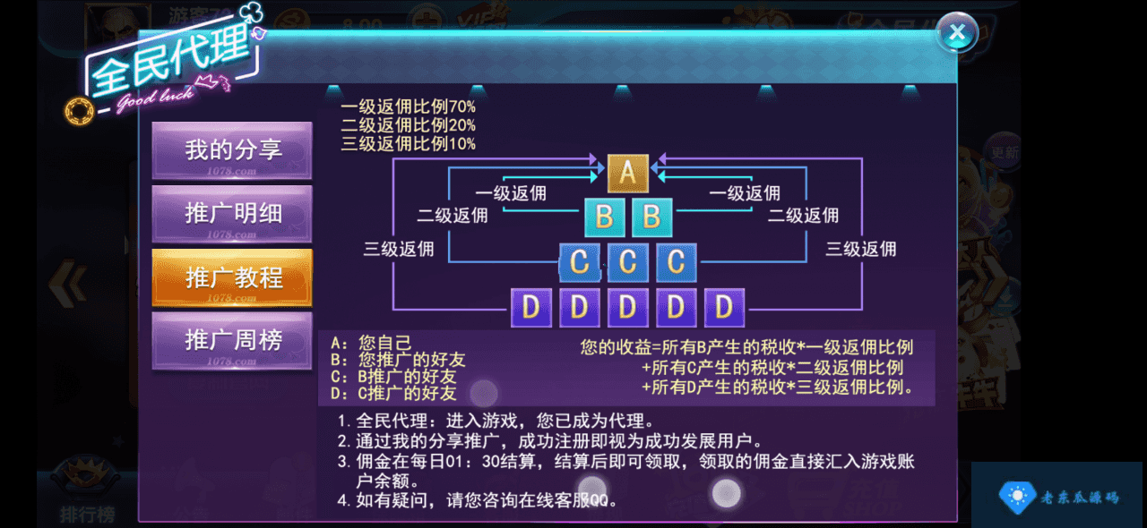 万利棋牌1078二开棋牌 精华二开 真钱全民代+双端组件插图3