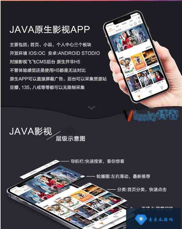 2019新UI新版JAVA原生双端影视APP投屏影视APP源码插图3
