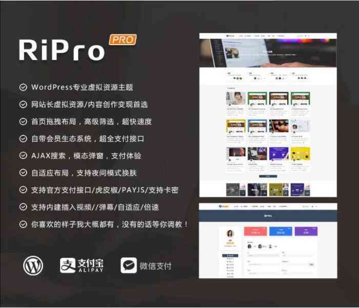 WORDPRESS资源分享主题站ripro4.3破解小更版（免sg11）插图1