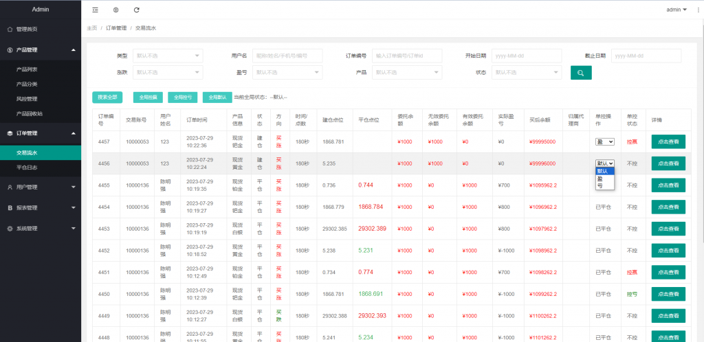 全新定制微盘系统/贵金属期货微交易系统/房间玩法插图35